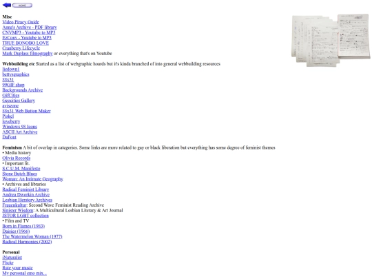 links screenshot