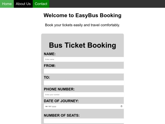 booking screenshot