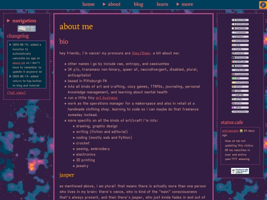 aboutme screenshot