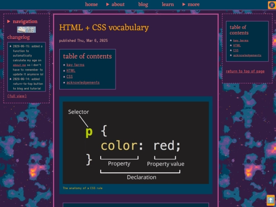 learn/vocabulary screenshot