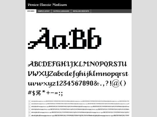 venice_classic_font/veniceclassic-demo screenshot