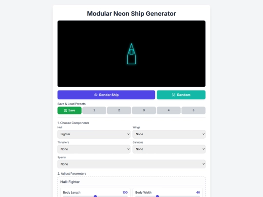 ShipGenerator screenshot