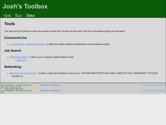 tools screenshot