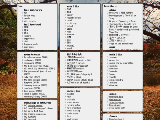 lists screenshot