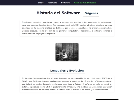 Historia de Software y Hardware/HistoriaSoftware screenshot