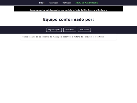 Historia de Software y Hardware screenshot