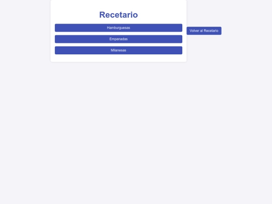 recetario screenshot