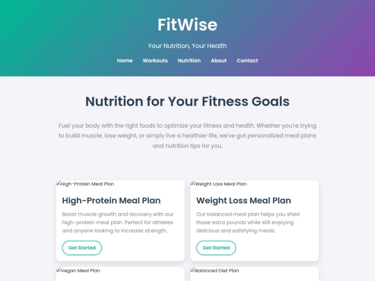 nutrition screenshot