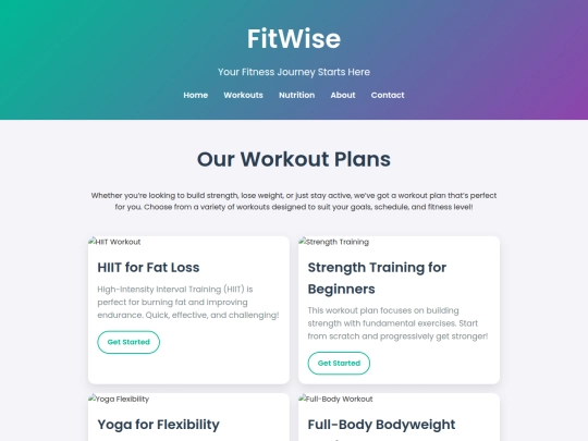 workouts screenshot