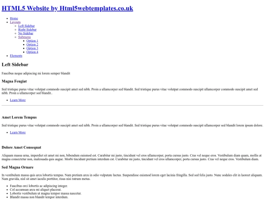 left-sidebar screenshot