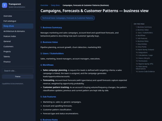 Transparent/documentation/deep-dives/biz-campaigns-forecasts-customer-patterns screenshot