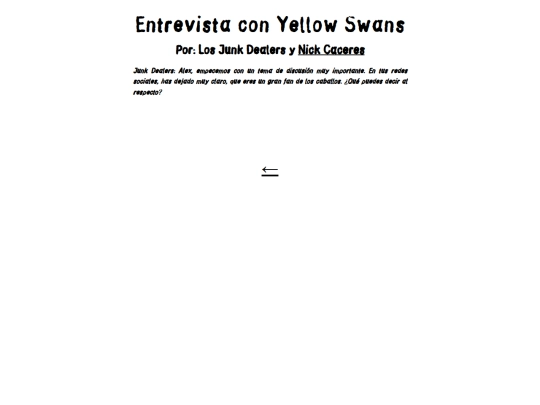 entrevistas/yellowswansEntrevista screenshot
