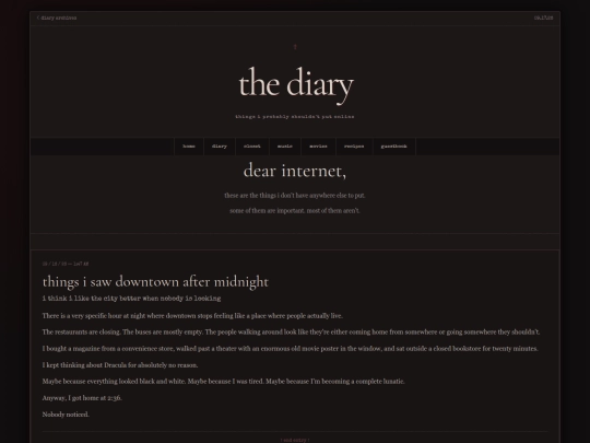 diary screenshot