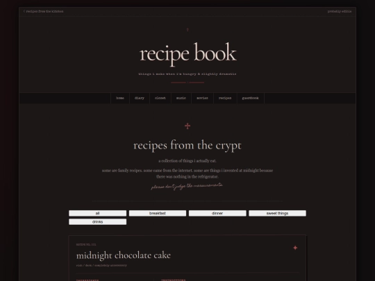 recipes screenshot