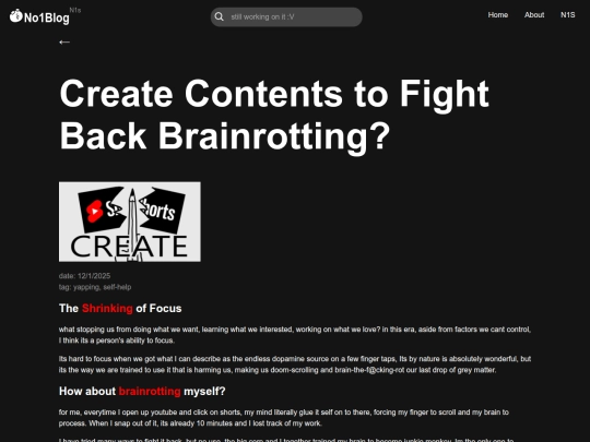 scapes/htmls/no1blog/sites/blogs/I Create Contents to Fight Back Doom-scrolling/page-1 screenshot