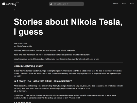 scapes/htmls/no1blog/sites/blogs/Stories about Nikola Tesla I guess/page-1 screenshot