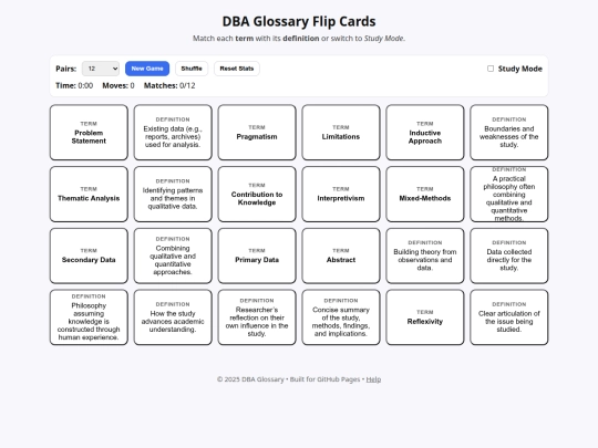 DBA-flip-card-game screenshot