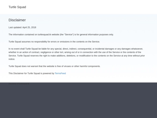 disclaimer screenshot