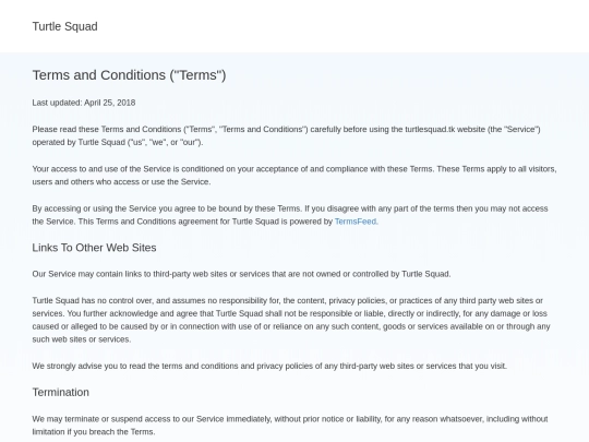 terms screenshot