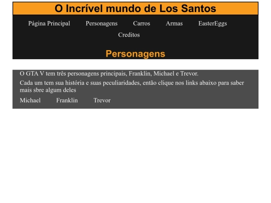 Personagens screenshot