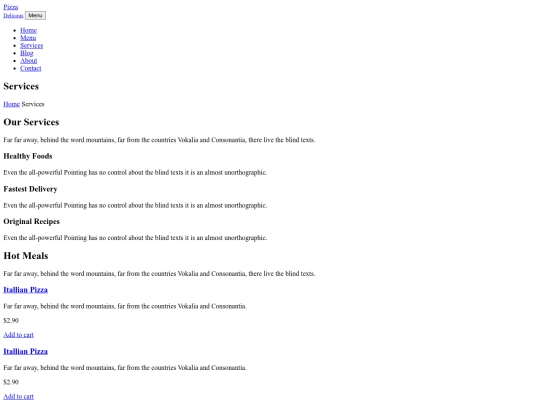 services screenshot