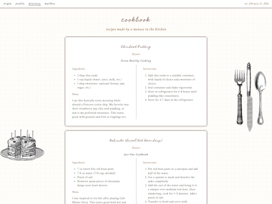 directory/cookbook screenshot