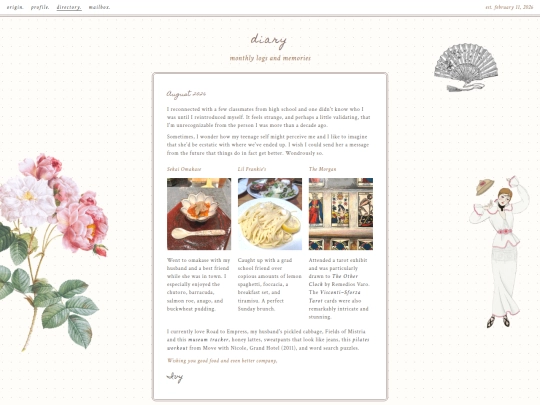 directory/diary screenshot