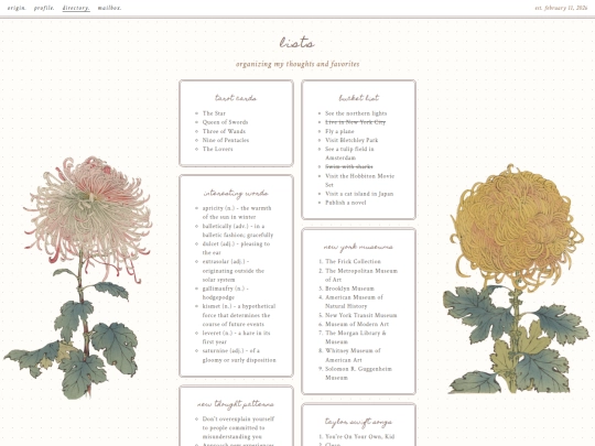 directory/lists screenshot