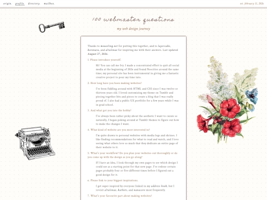 profile/webmaster screenshot