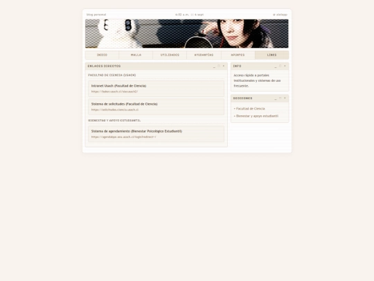 links screenshot