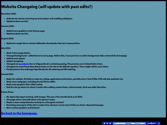 changelog screenshot