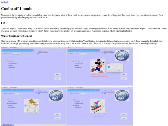 html/projects screenshot