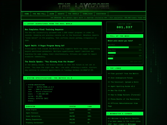 templates/matrix_retro_webpage screenshot