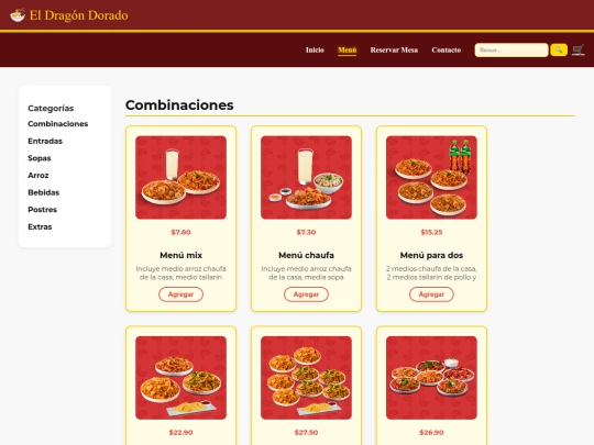 Proyeto/menu screenshot