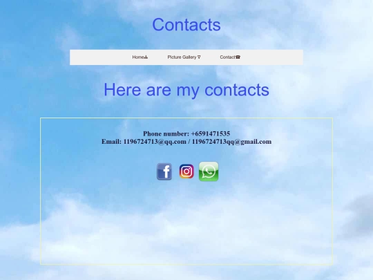 Contact screenshot