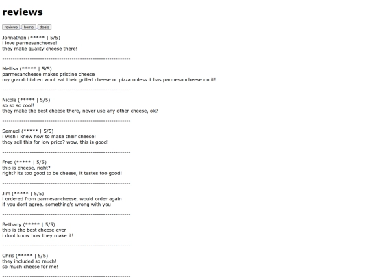 reviews screenshot