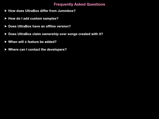faq screenshot