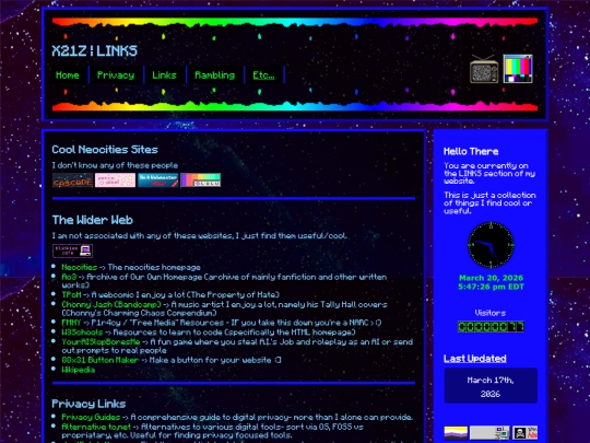links screenshot