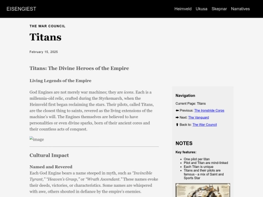 heimveld/war_council/titans screenshot