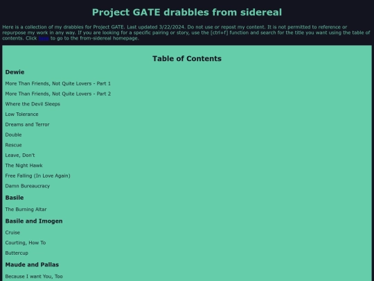 projectgate/drabbles screenshot