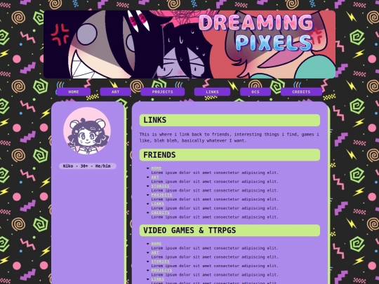 links screenshot