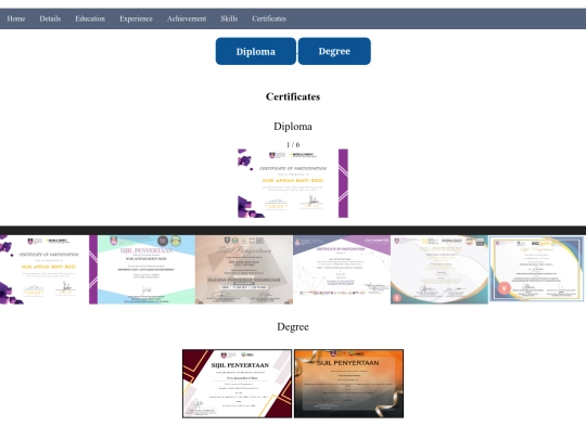 certificates screenshot