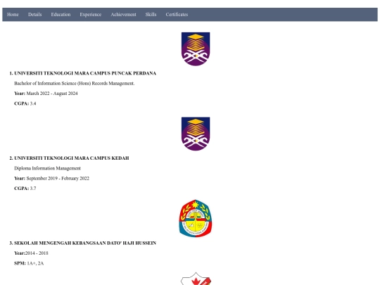 education screenshot