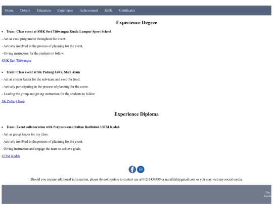 experience screenshot