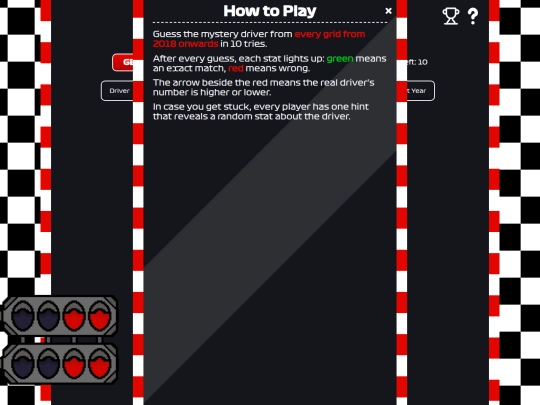 FormulaGuessr/gridUnlimited screenshot