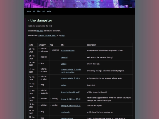 blog screenshot