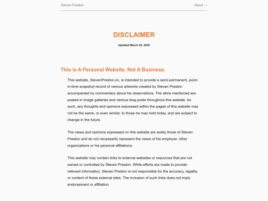 disclaimer screenshot