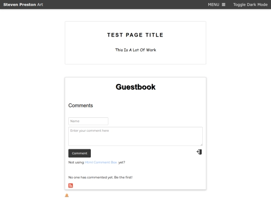 lab/testpage screenshot