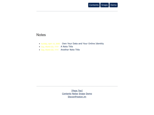 notes/contents screenshot