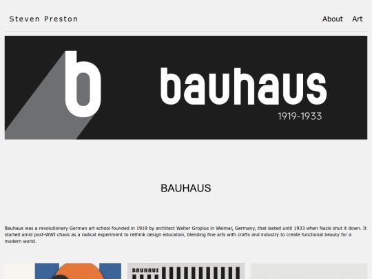 pages/bauhaus screenshot